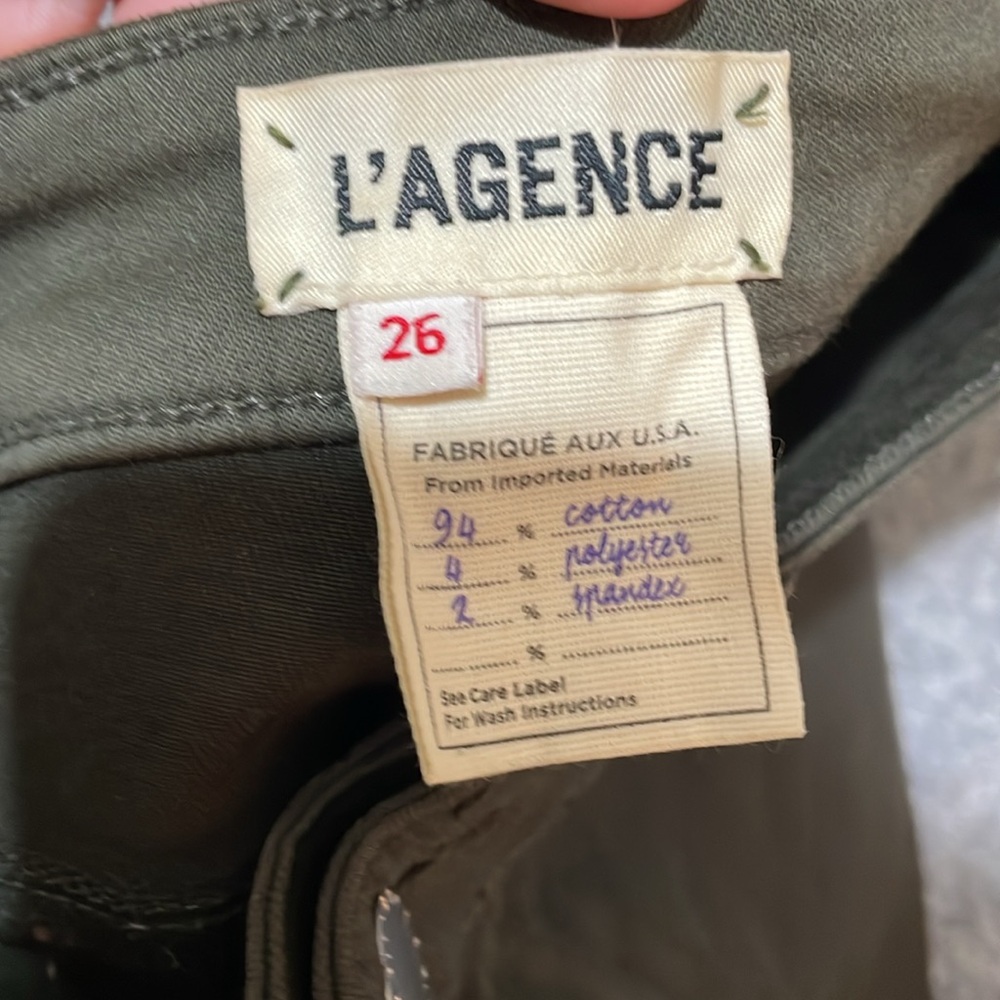 L’Agence Margot Skinny Green Pants - Picture 4 of 5